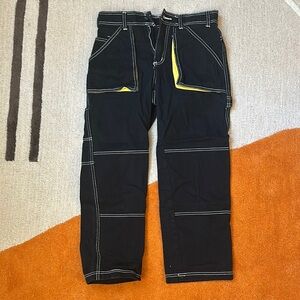 Black Jeans with Yellow Accents